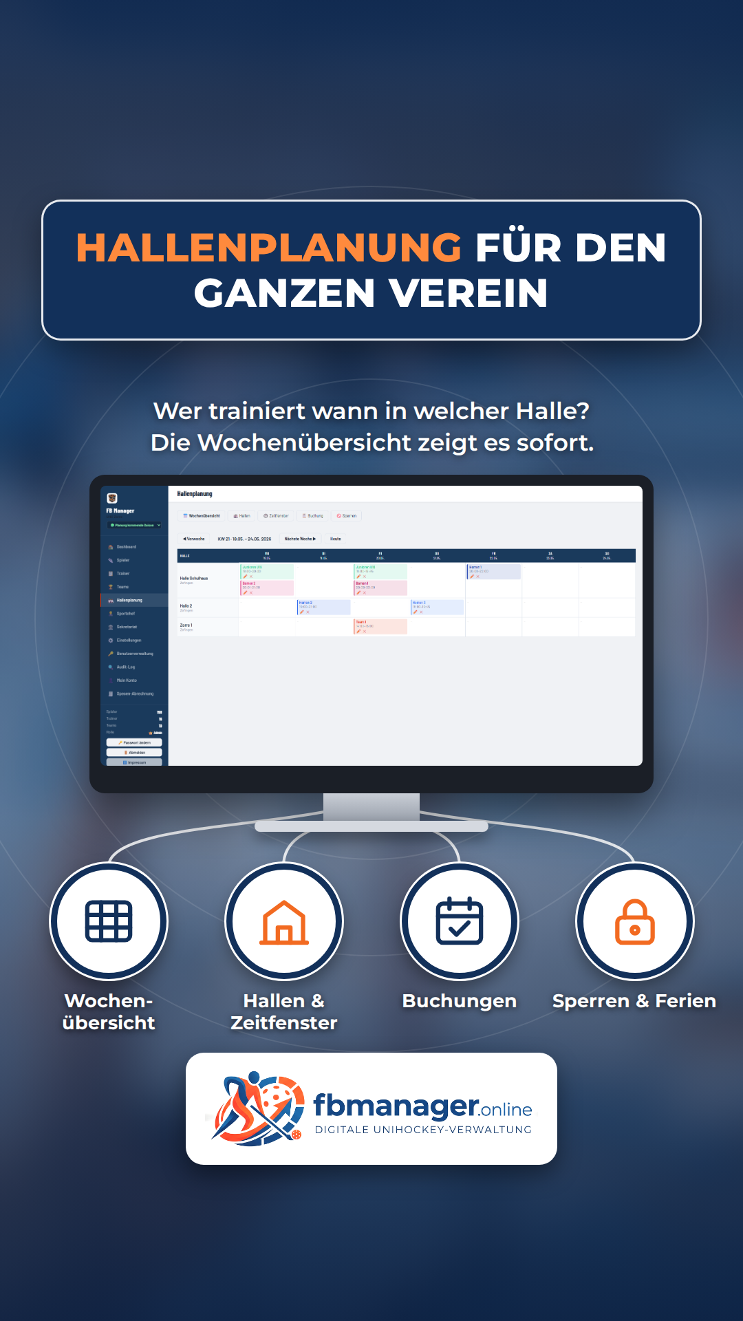 Hallenplanung für den ganzen Verein
