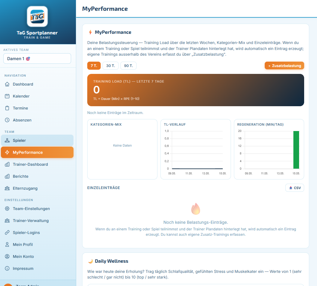 Train and Game — MyPerformance mit Belastungssteuerung